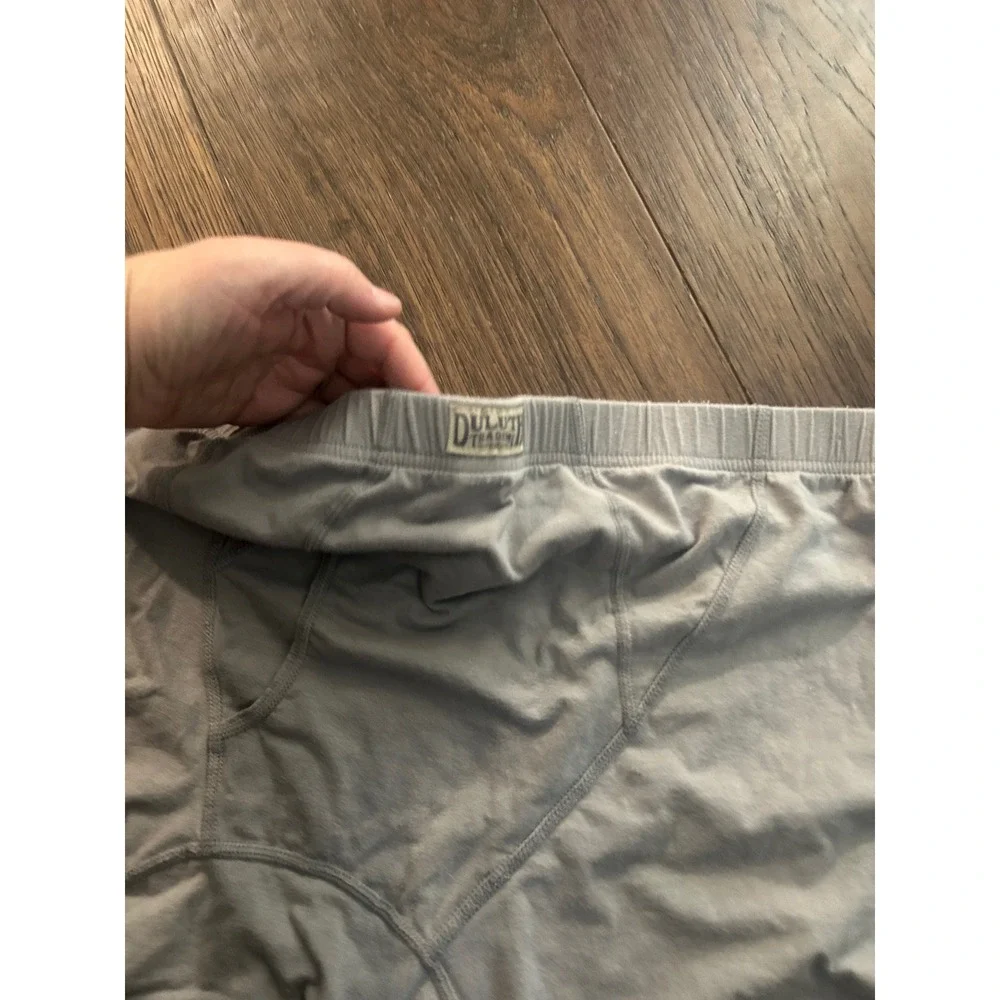 Duluth Trading Co Mens Free Range Organic Cotton Boxer Briefs XL Light Blue Gray
